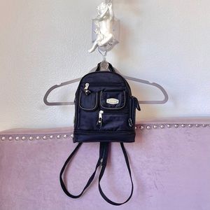 Vintage Y2K 90s / grunge punk coquette  cottage / Mudd Black Mini Backpack bag